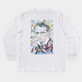 CHARLES BAUDELAIRE - watercolor portrait.1 Kids Long Sleeve T-Shirt